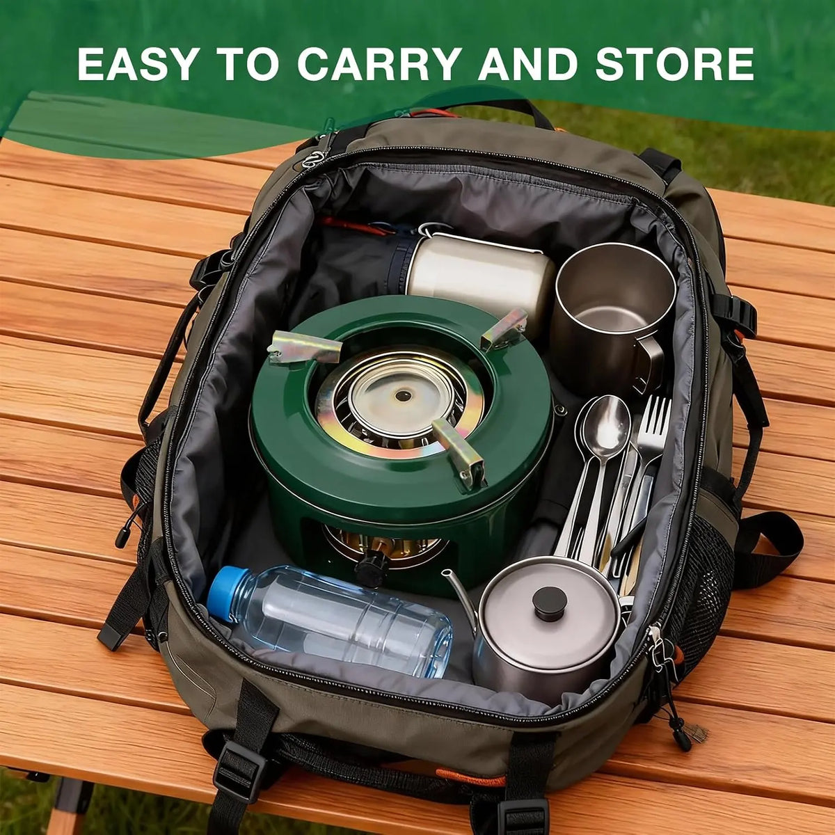 Portable Kerosene Camping Stove - Durable Iron Construction for Backpacking, Hiking & Outdoor Cooking