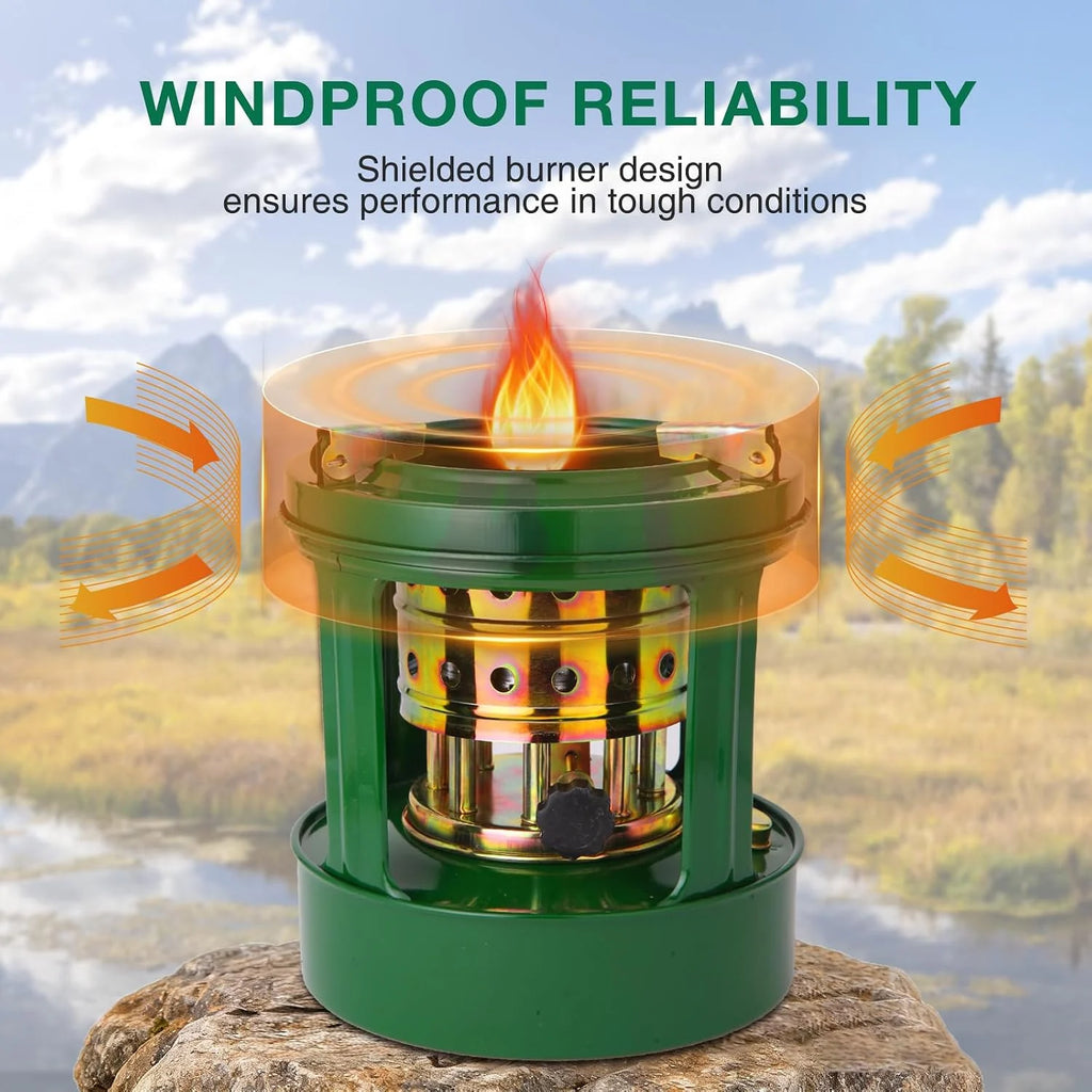 Portable Kerosene Camping Stove - Durable Iron Construction for Backpacking, Hiking & Outdoor Cooking