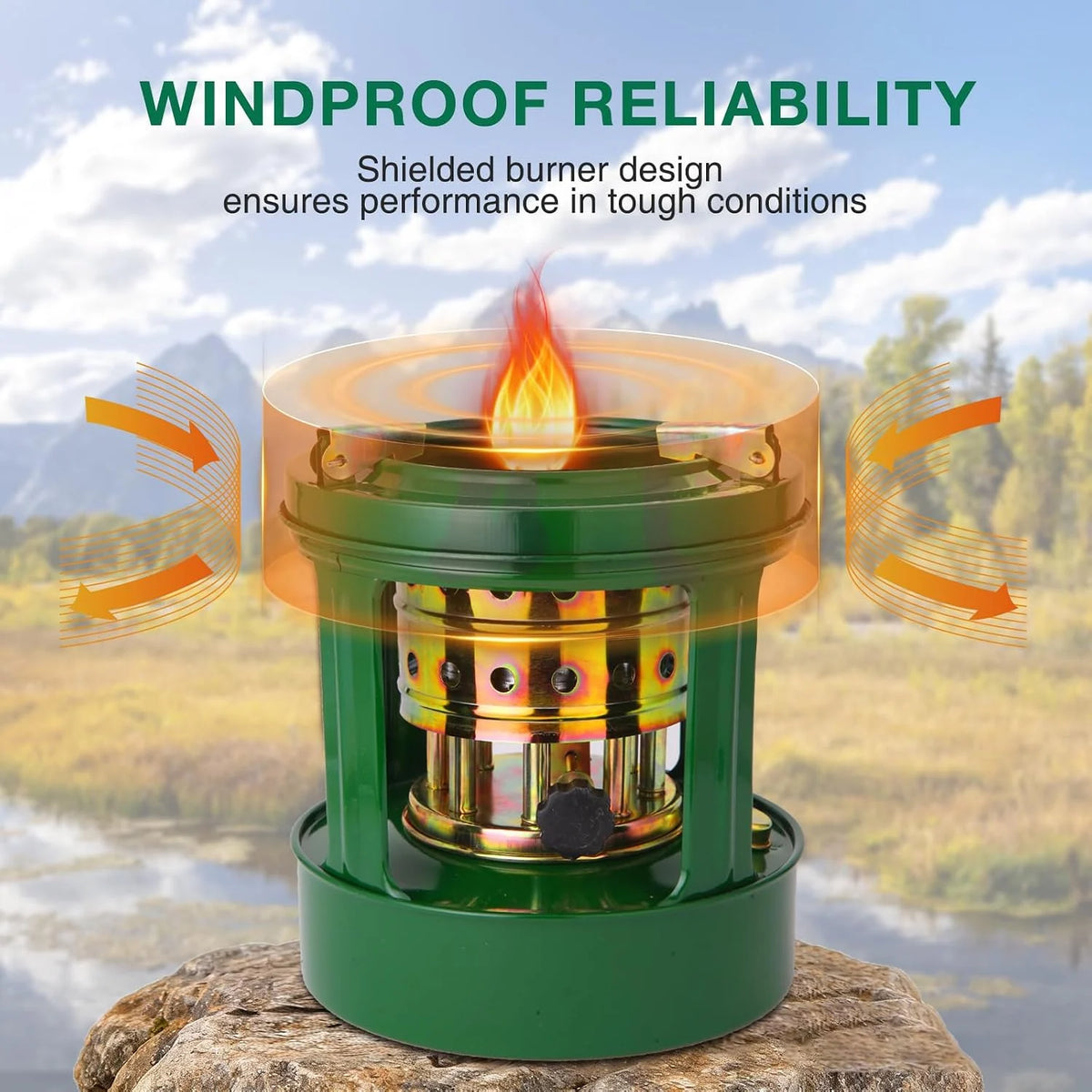 Portable Kerosene Camping Stove - Durable Iron Construction for Backpacking, Hiking & Outdoor Cooking