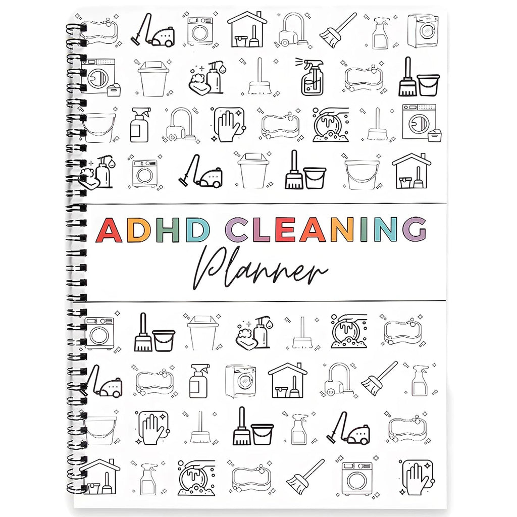 ADHD Cleaning Planner for Adults, Undated Cleaning Schedule & Checklist,ADHD Cleaning Planner, Daily Weekly Monthly Checklists, Home Organization Planner, Routine Tracker