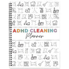 ADHD Cleaning Planner for Adults, Undated Cleaning Schedule & Checklist,ADHD Cleaning Planner, Daily Weekly Monthly Checklists, Home Organization Planner, Routine Tracker