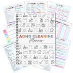 ADHD Cleaning Planner for Adults, Undated Cleaning Schedule & Checklist,ADHD Cleaning Planner, Daily Weekly Monthly Checklists, Home Organization Planner, Routine Tracker