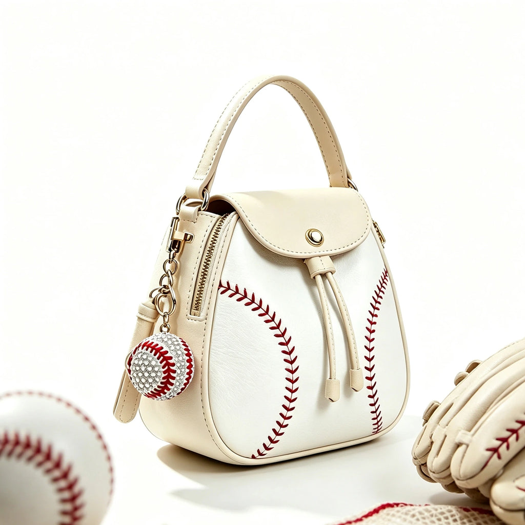 Bling 3D Baseball Keychain,Sparkly Cute Baseball Bag Charm for Women ＆ Girl,Rhinestone Backpack Charm,Purse Accessory,Car Key Chain,Gift for Baseball Fans,Sport Key Ring Senior Night Party Handbag