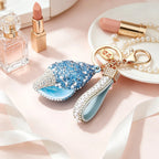 Lucky Conch Beach Bag Charm for Women,Seashell Purse Charm,Preppy Keychain,Blue Rhinestone Beach‑themed Accessory,Works for Tote Bags &Handbags,Lightweight Durable Hardware,Ideal Summer Gift for Girls