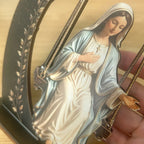 Jesus Mary Trinket Holder, Resin Religious Statue Jewelry Tray Decor,Compact Tabletop Figurine,Trinket&Jewelry Dish,Inspirational Home Desk Ornament,Meaningful Religious Gift for Faith Believers