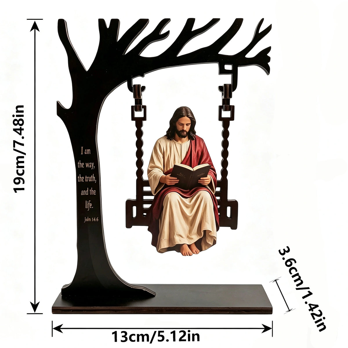 Jesus Mary Trinket Holder, Resin Religious Statue Jewelry Tray Decor,Compact Tabletop Figurine,Trinket&Jewelry Dish,Inspirational Home Desk Ornament,Meaningful Religious Gift for Faith Believers