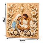 DIY Jesus Pearl Diamond Art Kits for Adults,5D Craft Bead Wall Art,10X10 inches Framed Pearl Art Kit,Holy Family Mosaic Painting,Christian Home Wall Decor,Religious Gift for Faith Believer
