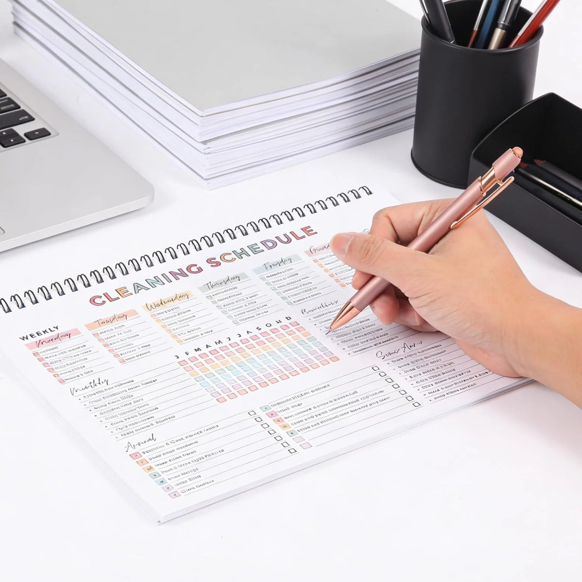 ADHD Cleaning Planner for Adults, Undated Cleaning Schedule & Checklist,ADHD Cleaning Planner, Daily Weekly Monthly Checklists, Home Organization Planner, Routine Tracker
