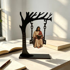Jesus Mary Trinket Holder, Resin Religious Statue Jewelry Tray Decor,Compact Tabletop Figurine,Trinket&Jewelry Dish,Inspirational Home Desk Ornament,Meaningful Religious Gift for Faith Believers