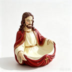 Jesus Mary Trinket Holder, Resin Religious Statue Jewelry Tray Decor,Compact Tabletop Figurine,Trinket&Jewelry Dish,Inspirational Home Desk Ornament,Meaningful Religious Gift for Faith Believers