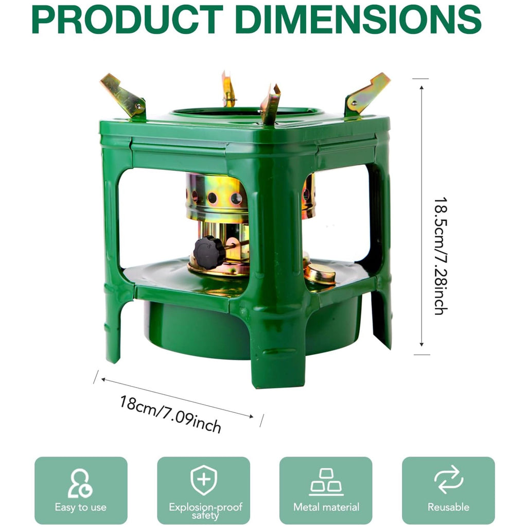 Portable Kerosene Camping Stove - Durable Iron Construction for Backpacking, Hiking & Outdoor Cooking
