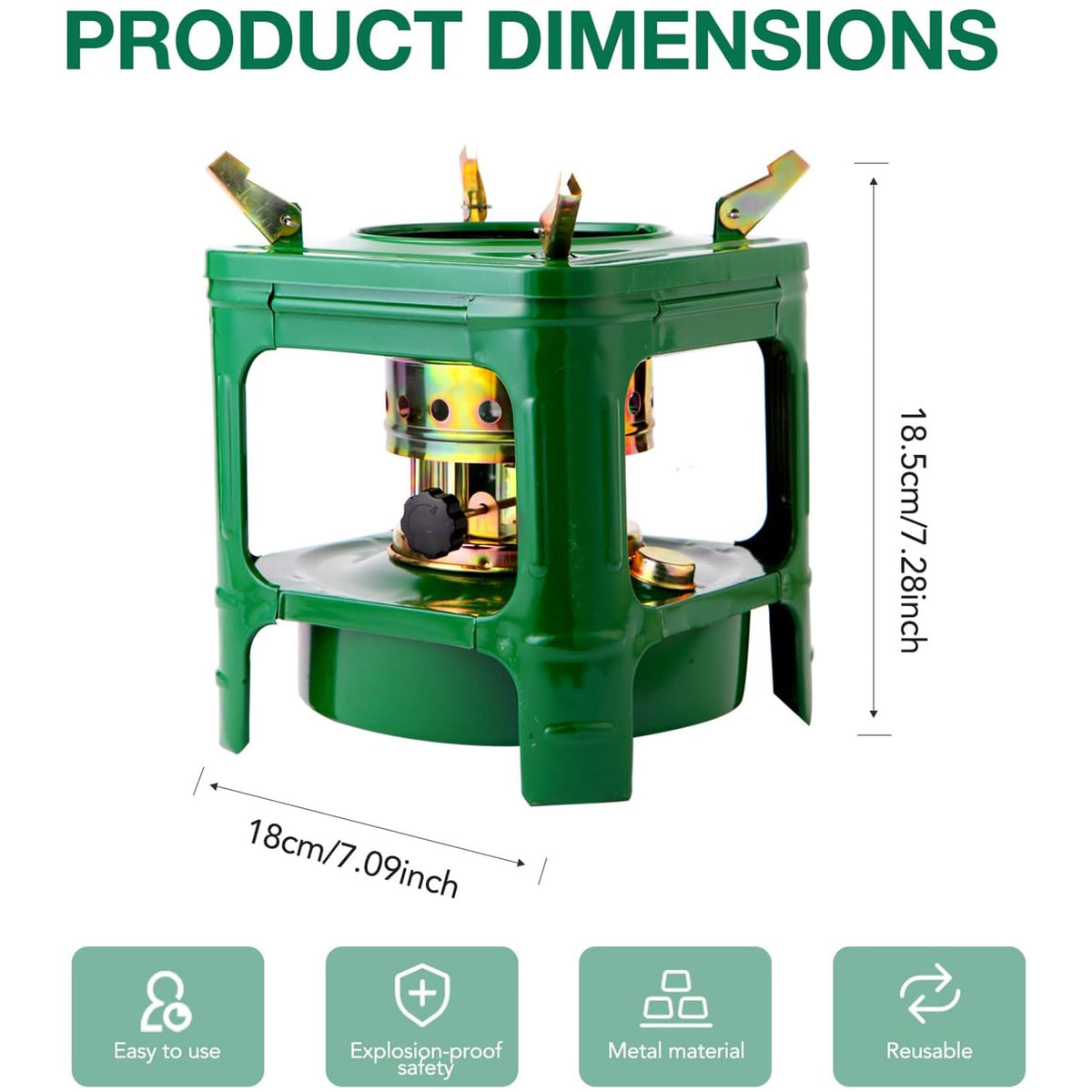 Portable Kerosene Camping Stove - Durable Iron Construction for Backpacking, Hiking & Outdoor Cooking
