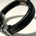 Old Fuckers Club Bracelet for Dad Husband Grandpa Too Old To Care Skull Bracelet Punk Gothic Metal Bracelet Braided Bracelets Jewelry Gifts for Men
