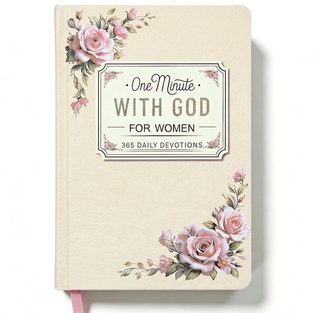 One Minute with God for Women,365 Days of One Moment Daily Devotionals Prayer Book,2026 Bible in a Year,Christian Gifts for Women＆Mom 1 Minute Study Faux Leather Journal