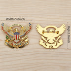 US 250th Anniversary Brooch Pin, USA 250th Anniversary Metal Lapel Pin, Patriotic Eagle Rhinestone Lapel Pin, Independence Day Souvenir Gift