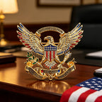 US 250th Anniversary Brooch Pin, USA 250th Anniversary Metal Lapel Pin, Patriotic Eagle Rhinestone Lapel Pin, Independence Day Souvenir Gift