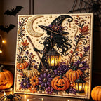 DIY Halloween Pearl Diamond Art Kits for Adults,Craft Bead Wall Art,8x8 inches Framed Pearl Art Kit,Fun DIY Craft Project Mosaic Painting,Halloween Home Wall Decor,Gift for Holiday Decoration