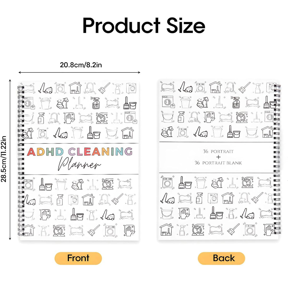 ADHD Cleaning Planner for Adults, Undated Cleaning Schedule & Checklist,ADHD Cleaning Planner, Daily Weekly Monthly Checklists, Home Organization Planner, Routine Tracker