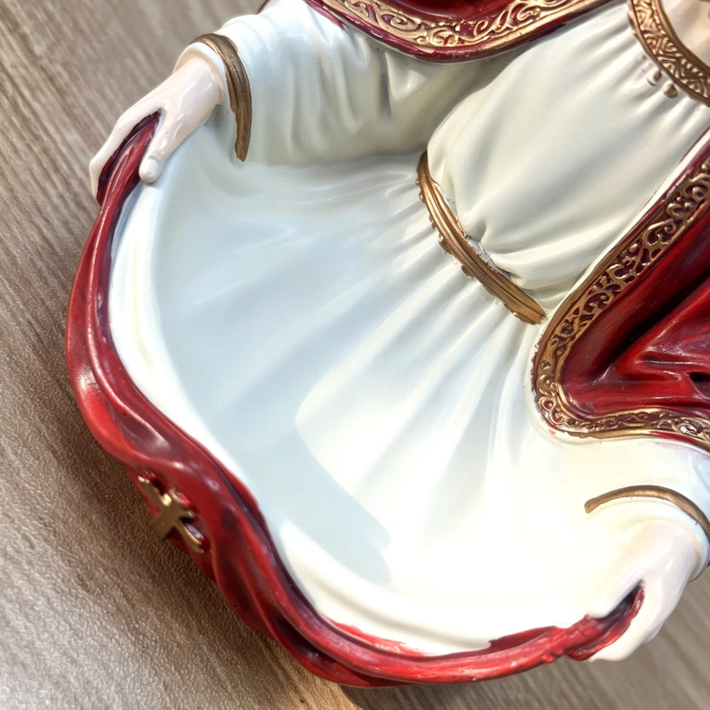 Jesus Mary Trinket Holder, Resin Religious Statue Jewelry Tray Decor,Compact Tabletop Figurine,Trinket&Jewelry Dish,Inspirational Home Desk Ornament,Meaningful Religious Gift for Faith Believers