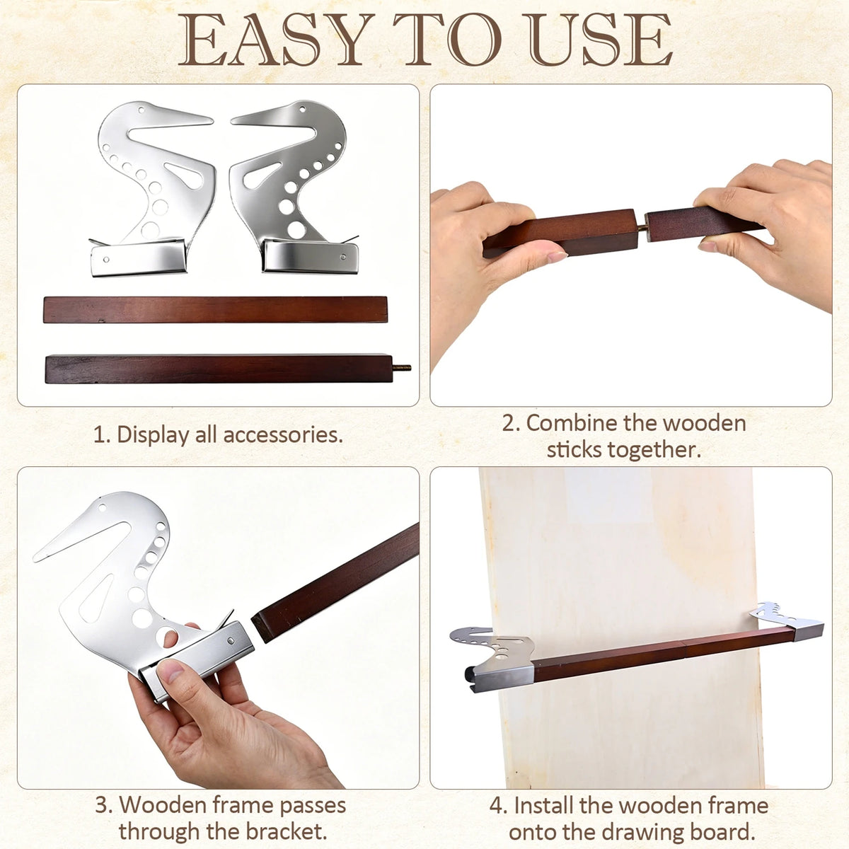 Artist Hand Support Bridge, Support Mahlstick, Adjustable Hand Rest for Painting Drawing Detail Work