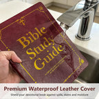 Large Print Bible Study Guide,66 Books Guided Devotional Prayer Journal,Faithsprout The Bible in a Year Long Plan,Scripture Prompt Devotional Notebook,Premium Hardcover,Christian Gift for Beginners