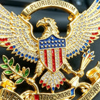 US 250th Anniversary Brooch Pin, USA 250th Anniversary Metal Lapel Pin, Patriotic Eagle Rhinestone Lapel Pin, Independence Day Souvenir Gift