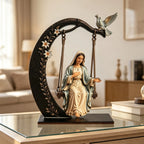 Jesus Mary Trinket Holder, Resin Religious Statue Jewelry Tray Decor,Compact Tabletop Figurine,Trinket&Jewelry Dish,Inspirational Home Desk Ornament,Meaningful Religious Gift for Faith Believers
