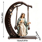 Jesus Mary Trinket Holder, Resin Religious Statue Jewelry Tray Decor,Compact Tabletop Figurine,Trinket&Jewelry Dish,Inspirational Home Desk Ornament,Meaningful Religious Gift for Faith Believers