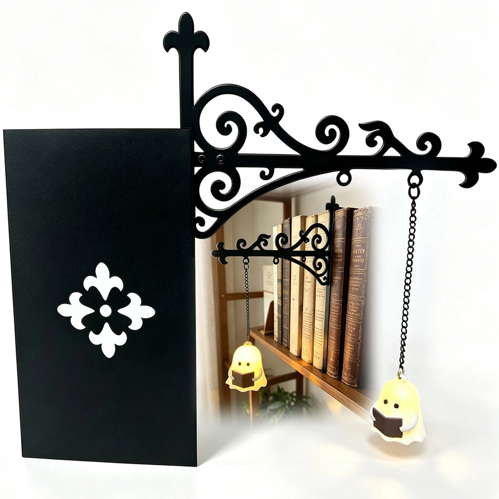 Library Lantern Mini Bookshelf Lamp, Vintage Hanging LED Book Shelf Lights,with Bookend-Style Base,Warm Decorative for Home Library,Study and Reading Corner,Enchanting Gift for Literary Lovers