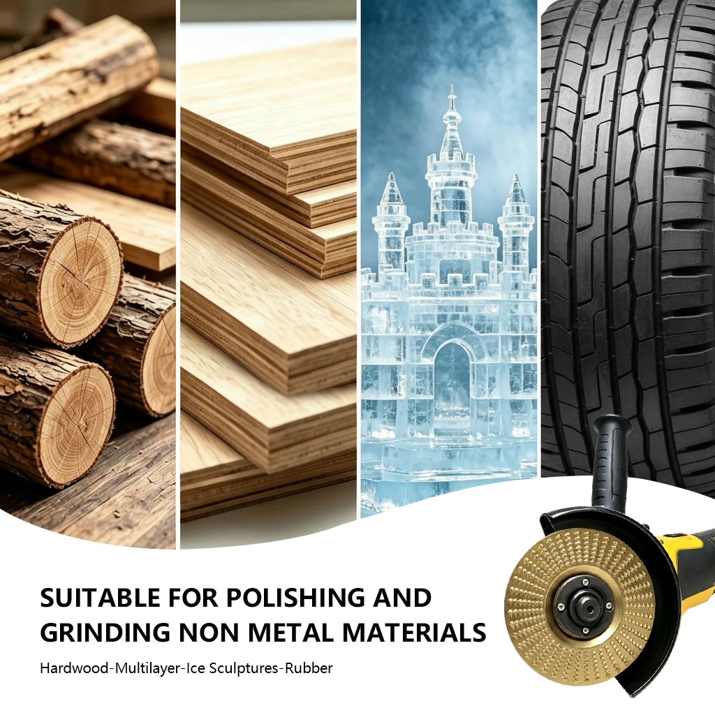 3PCS Angle Grinder Polishing Pad, Wood Carving Disc Set for 4-Inch Angle Grinders, Sanding, Grinding and Shaping Wheels for Wood Cutting, Carving and Polishing